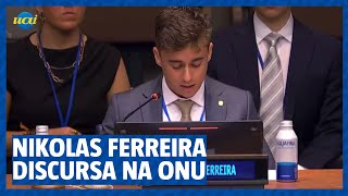 Nikolas ferreira discursa na ONU e chama Lula de ladrão