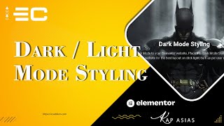How To Use Dark Mode Toggle In Elementor | EC Addons Elementor Tutorial
