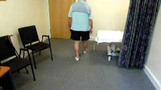Patient Walking 4 Weeks Post Partial Knee Replacement
