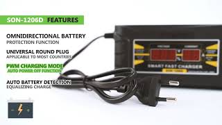 Suoer 12V 6A lead acid battery charger（SON -1206D）