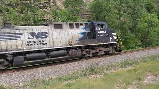 NS310 - NS 4004/1076 with DPU NS1198 \u0026 4290 to Binghamton NY @ Corning, NY 6-10-20 4PM