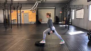 Dumbbell Front Foot Elevated Lunges