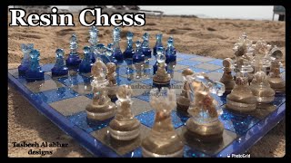 شطرنج من الريزن  ياخد العقل تعالوا بسرعه  شوفوا الخطوات و الفوتوسيشن Resin Chessboard tutorial