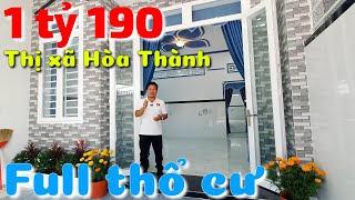 Tết nay mua nhà mới xây 3 phòng ngủ mặt tiền đường nhựa giá 1 tỷ 190 triệu thị xã Hòa Thành Tây Ninh