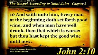 The Gospel of John Chapter 2 - Bible Book #43 - The Holy Bible KJV Read Along Audio/Video/Text