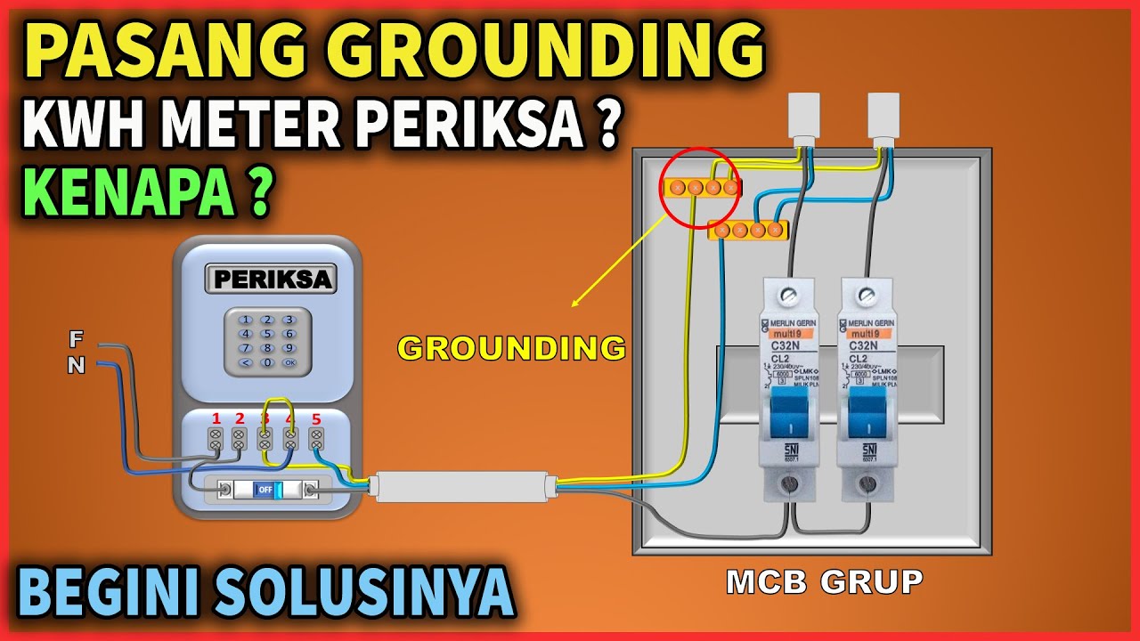 PASANG KABEL GROUNDING, KWH METER PERIKSA ??? KENAPA ? - YouTube