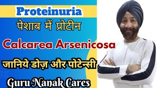 PROTEINURIA | पेशाब में प्रोटीन जो ठीक ही नहीं हो रहा CALCAREA ARSENICOSA | Know The Dose \u0026 Potency