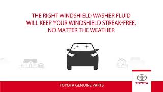 Small Details.  Big Difference. Toyota Genuine Windshield Washer Fluid