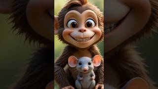 बंदर और चूहे की दोस्ती | friendship between monkey and rat#shorts #viral