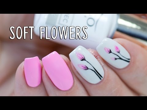 EASY GEL NAILS - Soft Flowers with Indigo Nails Arte Brillante EASY GEL NAILS - Soft Flowers with Indigo Nails Arte Brillante