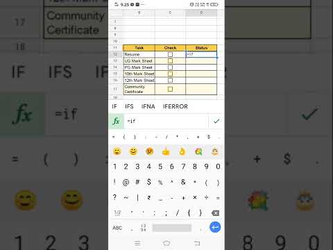 How To Use Check Box in Mobile Google Sheet Excel Formulas #Excel #Mylearning