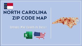 North Carolina Zip Code Map in Excel - Zip Codes List and Population Map