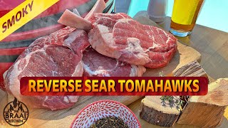 Reverse-Sear Tomahawk Steaks on the braai for AMAZINGLY Tasty Results Video