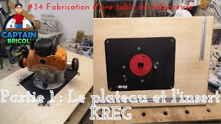 #34 [Fabrication table de défonceuse] – Débit du plateau et insertion de la plaque KREG PRS4034