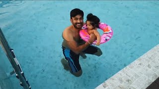 Vedhu's first swimming experience and a visit to palladium night market