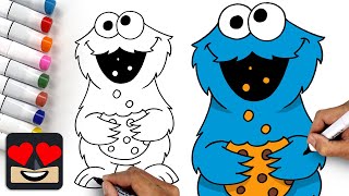 How To Draw Cookie Monster | Sesame Street