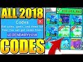 ALL 17 LEGENDARY 2018 CODES IN BUBBLE GUM SIMULATOR! (Roblox)