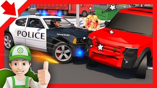 Police chase cartoon for children and Blaze and the Monster Machines - full episodes