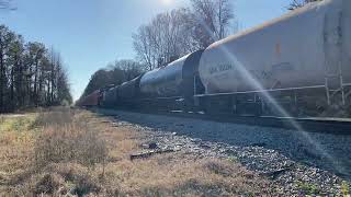 CSX 5299 ES40DC Long leads M401-06 W/ FF K5HL \u0026 193 cars by Buie,NC 1/6/23