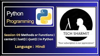 center(), ljust(), rjust() method in Python | methods in python | function in python | Python course