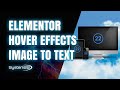 Elementor Image to Text HOVER EFFECT Tutorial