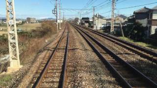 樽見鉄道・大垣駅～東大垣駅の前面展望＆車内放送、晴天で気持ちイイ！