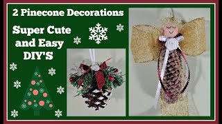 2 DIY Pinecone🎄 Decorations Super🎄 Easy Gift Idea