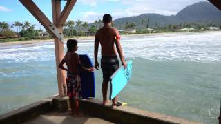 Day and night, Hanalei Pier, Kauai: A Minute Away