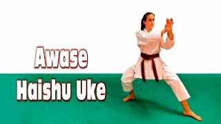 DrobyshevskyKarateSystem:Gankaku Combat Bunkai-1-Awase Haishu Uke-Qinna Sword Disarm