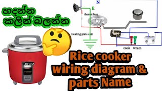 how to make rice cooker wiring.... රයිස් කුකර් හදන්න කලින් වයරින්  එක ඉගෙනගනිමු....