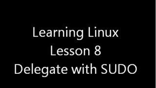 Learning Linux: Lesson 8 delegate with Sudo