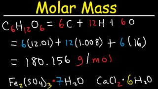 Molar Mass and Formula Weight