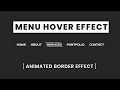 Awesome CSS menu Hover Effect | Animated border Effect