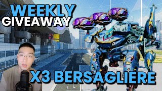 Giveaway X3 BERSAGLIERE - Titan Xạ Thủ Cung Xanh #WRWinBersagliere | War Robots