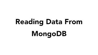 JavaScript 031 Reading data from MongoDB