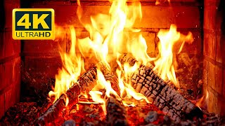 🔥 FIREPLACE Ultra HD 4K. Fireplace with Crackling Fire Sounds. Fireplace Burning