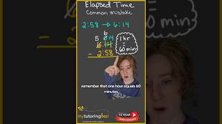 PT 2 How to subtract hours and minutes for elapsed time #math #mathtutor #time #mathhelp