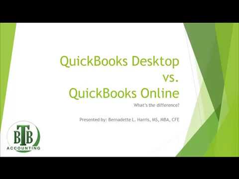 QuickBooks Desktop Vs. QuickBooks Online - YouTube