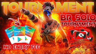 FREE FIRE SOLO BE TOUNAMENT || NO ENTRY FEE || 1V6 || GET PRIZES