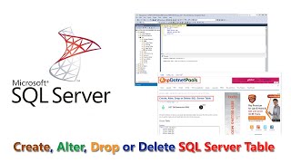 Create, Alter, Drop or Delete SQL Server Table