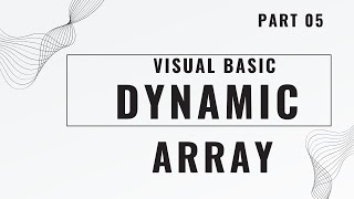 Visual Basic Dynamic Array Sample