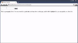 jQuery Tutorial - 121 - Highlight search plugin