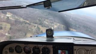 Left base turn to final approach at Franklin county airport (KUOS) in Sewanee, Tennessee