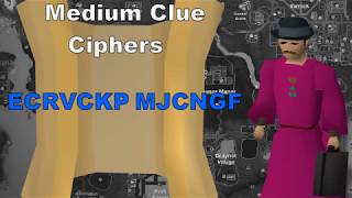 ECRVCKP MJCNGF ~ Medium Clue Ciphers OSRS