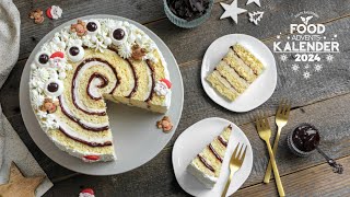 THE absolute eye-catcher: Wrap cake | filled with plum jam \u0026 cinnamon cream