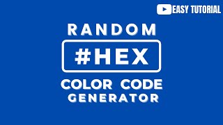 Random Hex Code Generator | JavaScript Project | With Source Code Darija | شرح بالدارجة