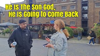 Canary Wharf/Amy talks to a Cultural Muslim who says the Son of God is Coming, and then accepts Pray