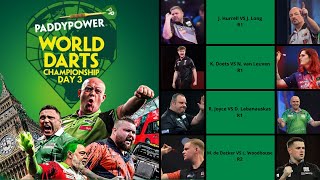 🔴Paddypower World Darts Championship 2025 | Day 3 - Afternoon | full match🔴