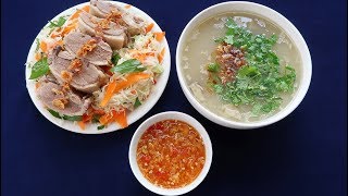 Món Ăn Ngon - CHÁO VỊT nước mắm gừng, gỏi bắp cải thịt vịt