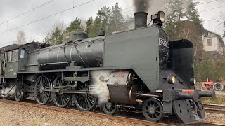 Heritage Steam Train Locomotive Hr1 Ukko-Pekka 1009 | Nokia-Siuro Stations, South Finland (10/2021)